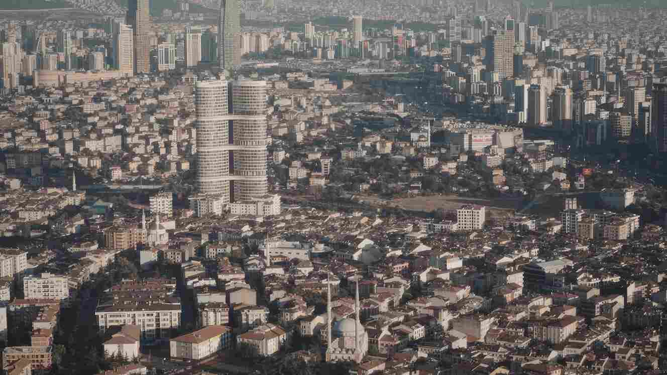 zone urbaine dense avec immeubles